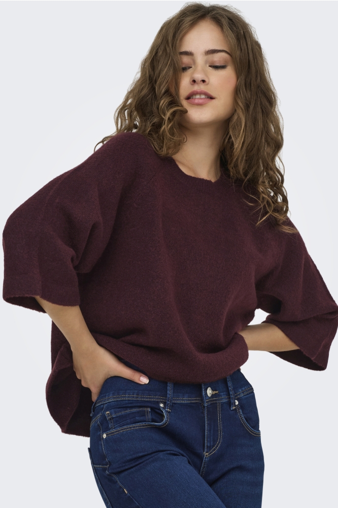 ONLSIMONI 3/4 PULLOVER KNT NOOS 15333199 Port Royale/MELANGE